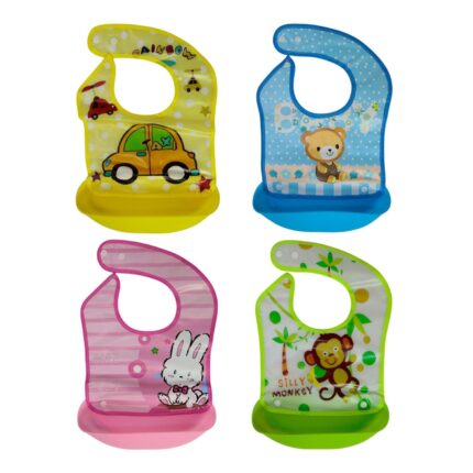 Baberos de Plástico con Bolsillo Recogedor 24x35cm