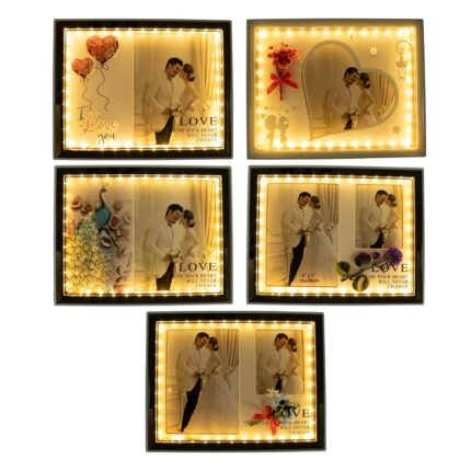 Marco de fotos horizontal Matrimonio 18x23cm (luz LED USB)