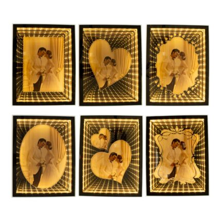 Marco de fotos 3D vertical 18x23 cm (con Luz USB)