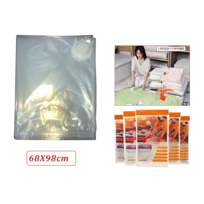 Bolsa de vacío transparente ZKD68*98 cm para almacenamiento compacto - Imagen 2
