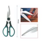 Tijeras de cocina multiusos 20.5*9.7CM con mango ergonómico negro y verde - Imagen 2