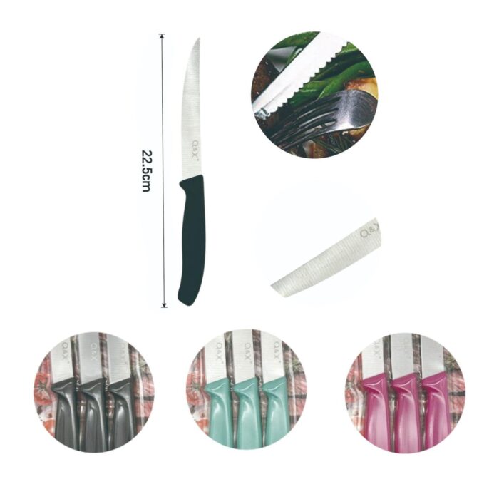 62332689 3PCS Cuchillo para cortar carne con filo de luz - Imagen 3