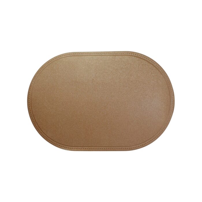 035984-1 Mantel ovalado individual de cuero mate 30x45 cm - Imagen 2