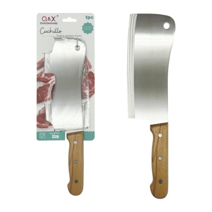 051d2e94-c4f9-4cd1-bf2c-a649bcd84888.jpg Cuchillo machete de cocina con mango de madera - Imagen 1