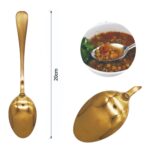 Cucharon para sopa con mango redondo de oro rosa 3PCS - Imagen 2