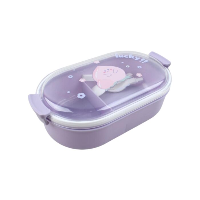 0baebb34-6c25-45f6-96c9-e9e86666028d-1.jpg 6814 Fiambrera Colorida Fruta 24.5*14*7.5 (La Funda Ps Incluye Tenedor Y Cuchara) 750Ml - Imagen 3