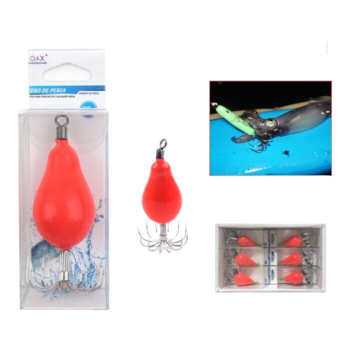 0d670dcf-b9d3-4a37-93c3-6b8635460aef.jpg Colgante De Plomo Luminoso De Cuero Con Gancho 80G - Imagen 1