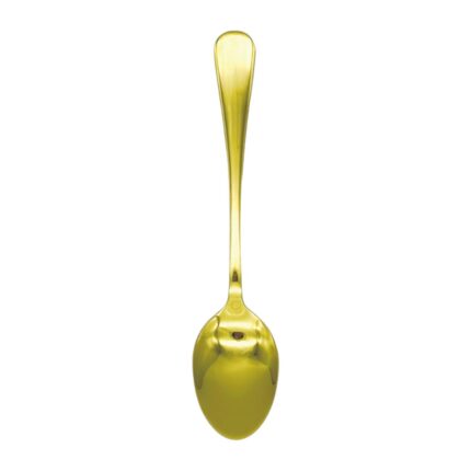 Cucharon para postre con mango redondo dorado 3PCS
