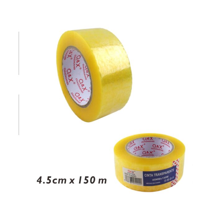 0f751866-86fb-4467-8430-ee2db1028014.jpg Cinta adhesiva transparente amarilla de 4.5 cm x 150 m - Imagen 2