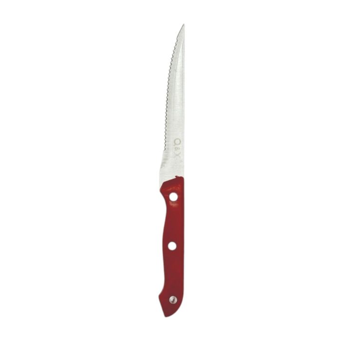 11ce9c3a-b1dc-4f75-9315-ec4dae15473a.jpg Juego de 6 cuchillos de carne con filo dentado y mango de colores - Imagen 1