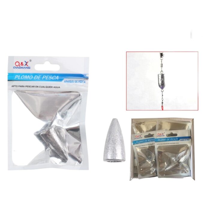 Colgante De Plomo De Bala De 50G 1 Pieza (Color De Plomo) - Imagen 1