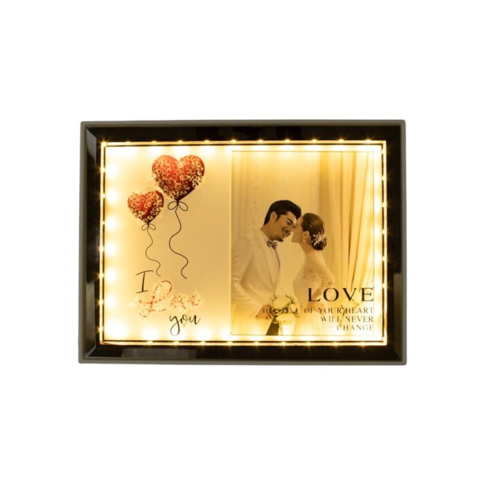 Marco de fotos horizontal Matrimonio 15x20cm (luz LED USB) - Imagen 6