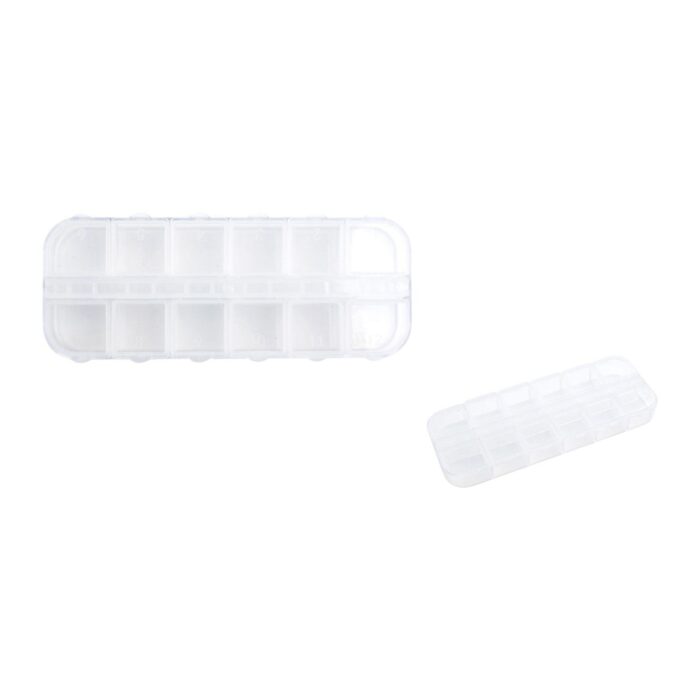 2 Filas, 6 Compartimentos 123456 Pastillero 13x5x1.5Cm - Imagen 1