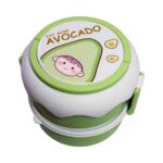 6365 Fiambrera Redonda De Frutas Coloridas De Doble Capa (Incluido Tenedor Y Cuchara) 16,6*15,6*14,4 - Imagen 5