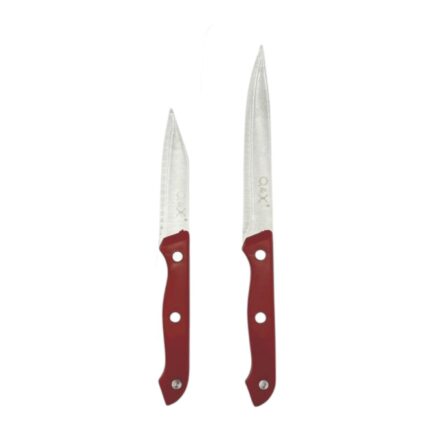 Juego de 2 cuchillos universales y cuchillo para frutas con mango de colores