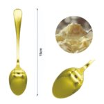 Cucharon para postre con mango redondo dorado 3PCS - Imagen 2