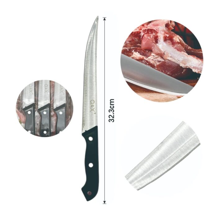 1b72777f-e301-4e39-bbee-64f0e8e69c42.jpg Juego de 3 cuchillos para carne con mango negro - Imagen 3