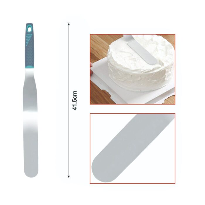 Espátula larga de 30.5 cm con mango ergonómico gris - Imagen 2