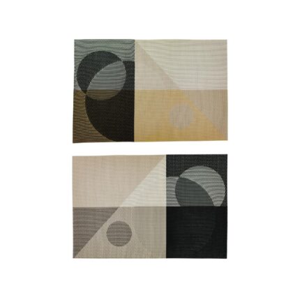 Juego de 6 manteles individuales rectangulares con diseño de molinillo 30x45 cm