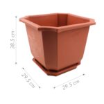 ZY400 x 400 Maceta de plastico 38.5 x 29.5 cm - Imagen 2