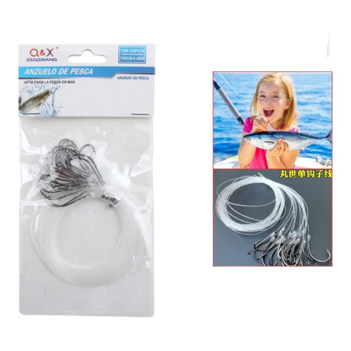 Con Hilo Gancho Maruse 18#-25 Gancho, 100Cm-0.4Mm - Imagen 1