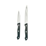 Juego de 2 cuchillos universales y cuchillo para frutas con mango negro