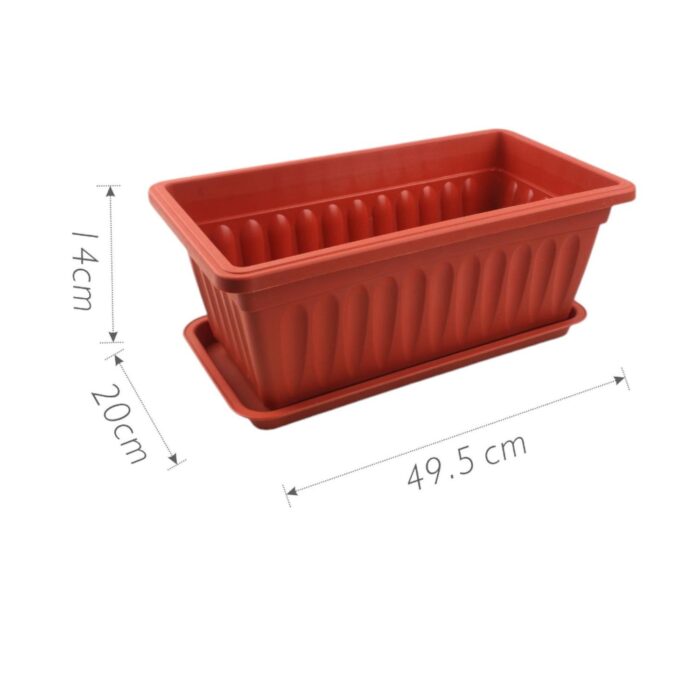 Maceta plastico 49.5 x 20 x 14 cm - Imagen 2