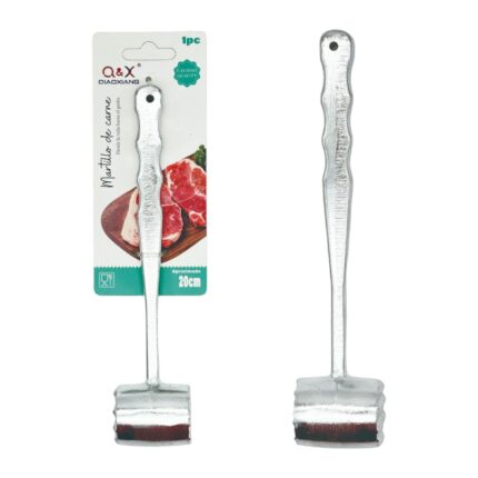 Martillo de cocina compacto de aluminio para ablandar carne