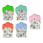 Guantes mordedores para bebé con textura de silicona