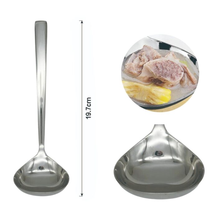 Cucharon pequeno para sopa con mango cuadrado 1PC - Imagen 2