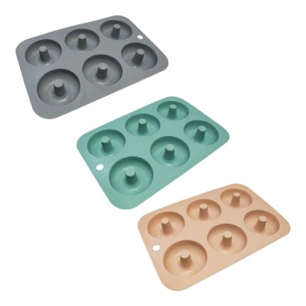 Molde de silicona para 6 donas caseras