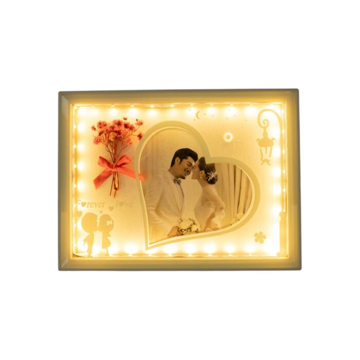 Marco de fotos horizontal Matrimonio 15x20cm (luz LED USB) - Imagen 2