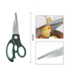 Tijeras de seguridad para abrir cajas con mango ergonómico en negro y verde - Imagen 2