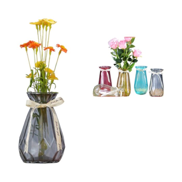 38e2632a-7cf0-43d7-b333-755d96f39c5a.jpg Florero Con Diseño De Diamante 20cm Para Decoración Elegante - Imagen 1