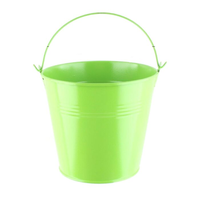 Cubo pequeño de hierro pintado 15.7x11x14 cm - Imagen 1