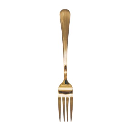 Tenedor para frutas con mango redondo de oro rosa 3PCS