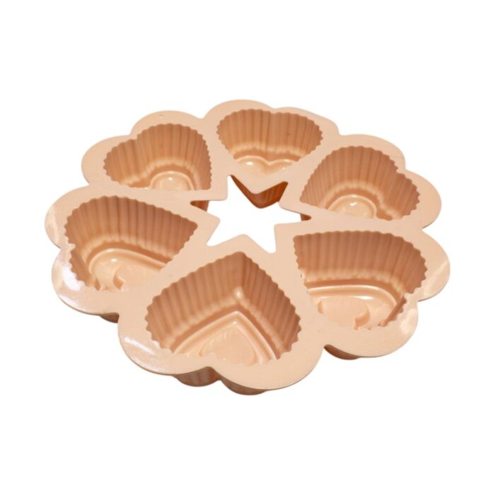 63992841 Molde de silicona diseño 6 corazones - 25×4.5 cm - Imagen 4