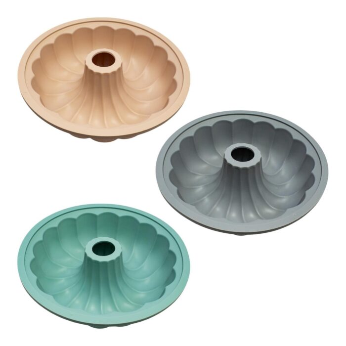 Moldes de Silicona para Bundt Cake - Set de 3 Colores Pastel - Imagen 1