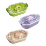 6814 Fiambrera Colorida Fruta 24.5*14*7.5 (La Funda Ps Incluye Tenedor Y Cuchara) 750Ml