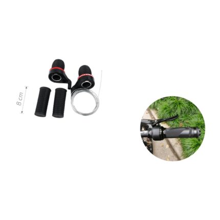 Set de Cambios de Puño para Bicicleta MTB/Carretera con Puños y Cables
