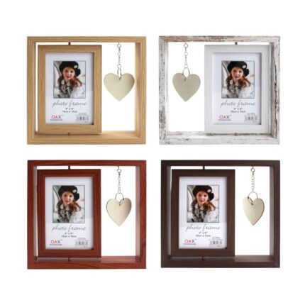 Marco de fotos decorativo con diseño colgante de corazón