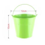 Cubo pequeño de hierro pintado 12x8.5x10 cm - Imagen 2