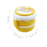 6365 Fiambrera Redonda De Frutas Coloridas De Doble Capa (Incluido Tenedor Y Cuchara) 16,6*15,6*14,4