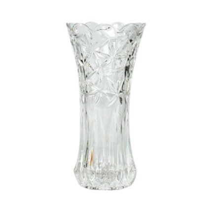 Florero de Cristal - Diseño Hielo de 25cm para Decorar