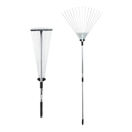 Rastrillo para Césped con Mango Extensible - 47cm