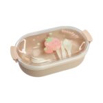 6814 Fiambrera Colorida Fruta 24.5*14*7.5 (La Funda Ps Incluye Tenedor Y Cuchara) 750Ml - Imagen 4