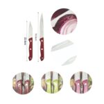Juego de 2 cuchillos universales y cuchillo para frutas con mango de colores - Imagen 3