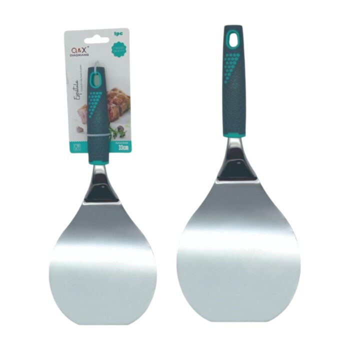 5da7c55c-0845-4439-9855-8e2bebb7c09e-1.jpg Espátula grande de cocina con mango gris para freír - Imagen 1