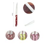 Juego de 2 cuchillos de carne lisos con mango de colores - Imagen 3