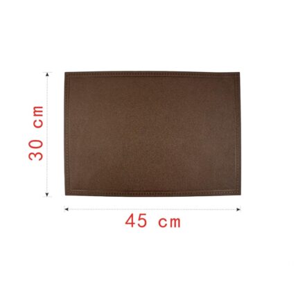 Mantel individual rectangular de cuero suave 30x45 cm